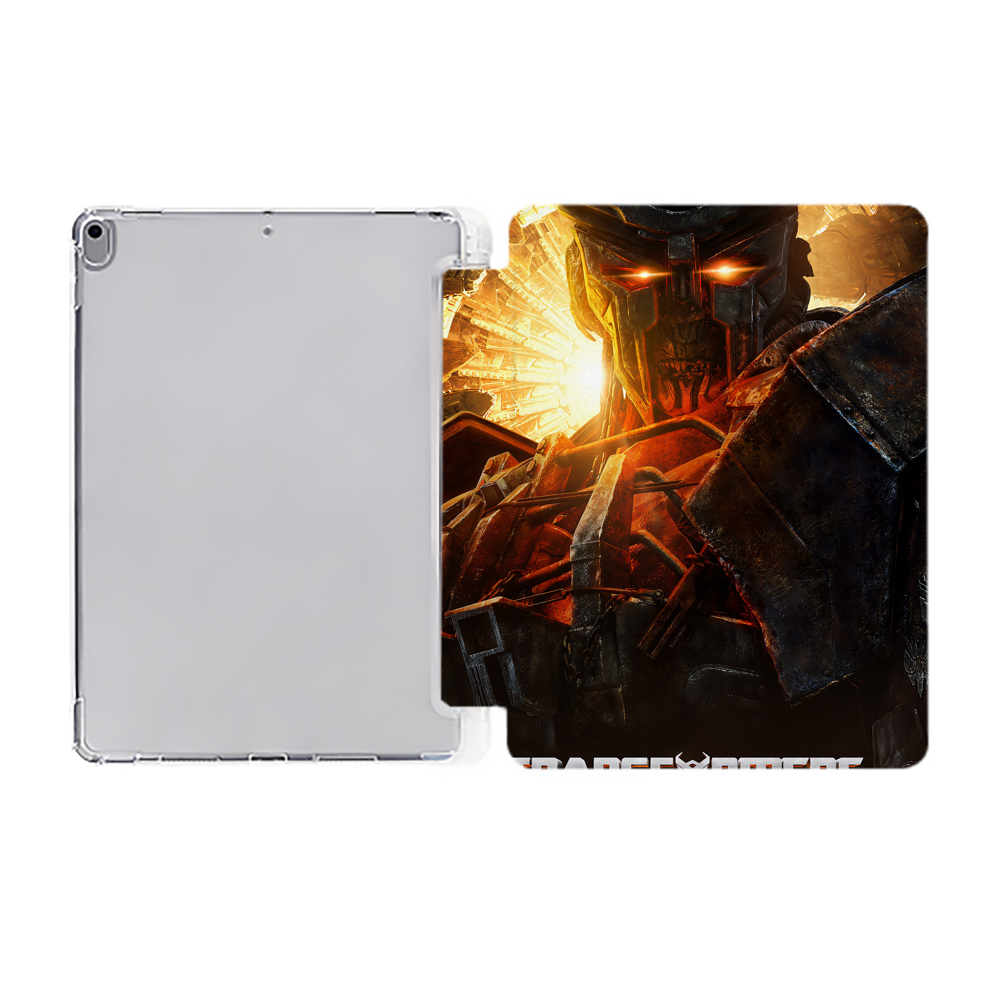 （画像用） Transformers トランスフォーマー IPad ケース ペン収納付き 三つ折りスタンド PUレザー×シリコン 対応機種9.5/10.5/10.9インチ
